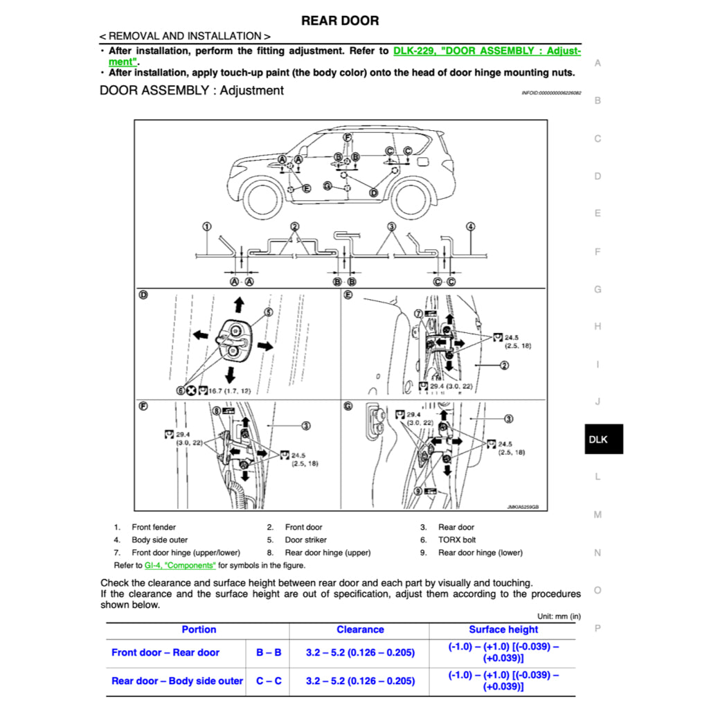 NISSAN PATROL Y62 (2010+) SERVICE WORKSHOP MANUAL - Image 10