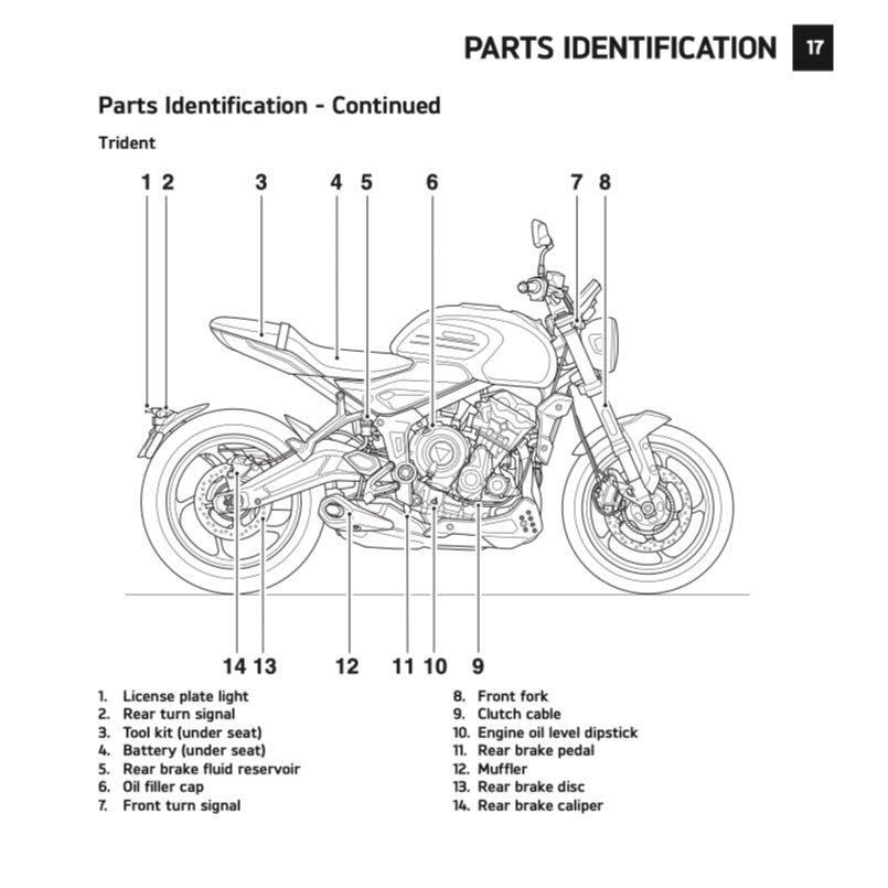 TRIUMPH TRIDENT 660 (2021+) SERVICE WORKSHOP MANUAL + OWNER'S MANUAL - Image 3