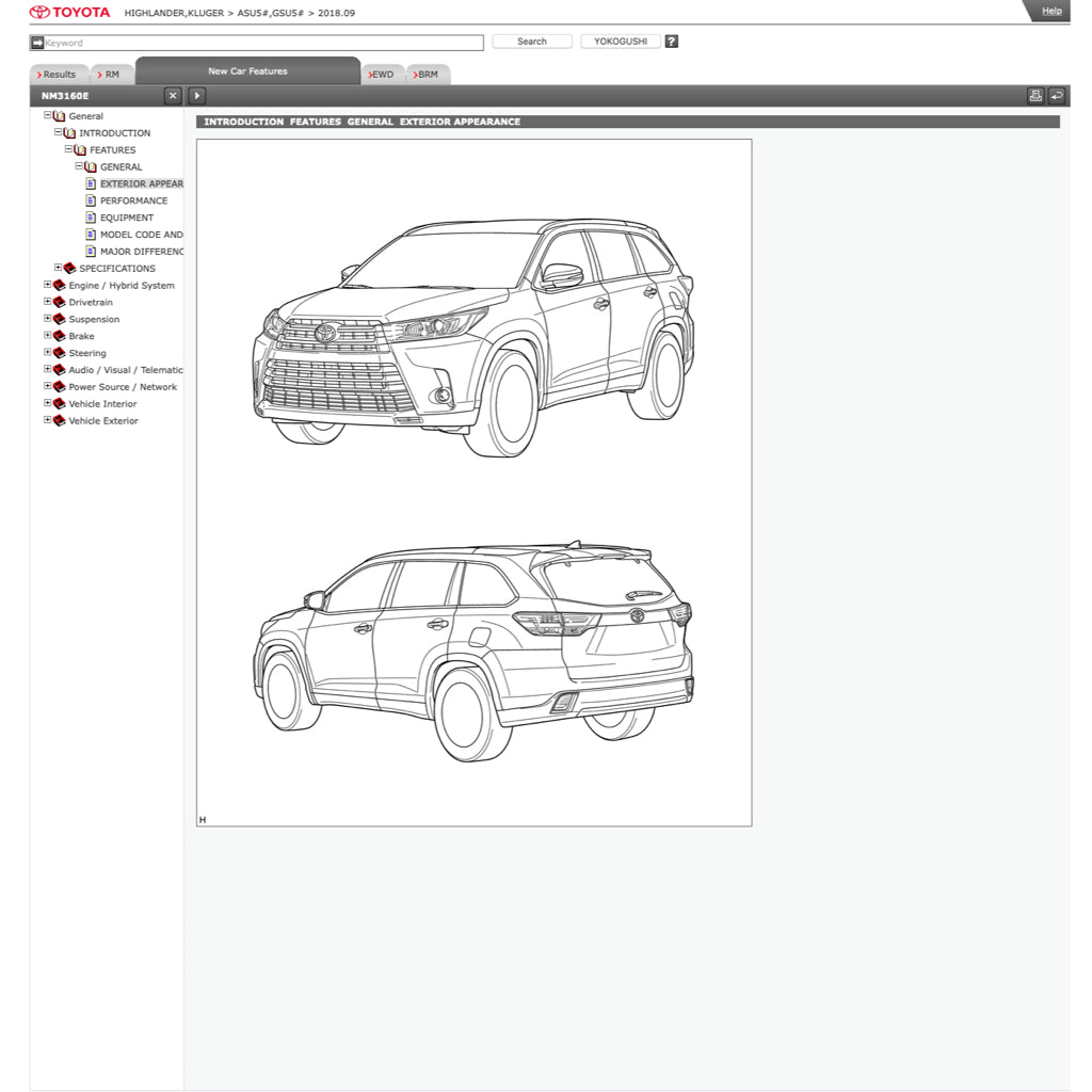TOYOTA HIGHLANDER /KLUGER ASU50/GSU50 (2013-2019) ONLINE SERVICE WORKSHOP MANUAL - Image 3