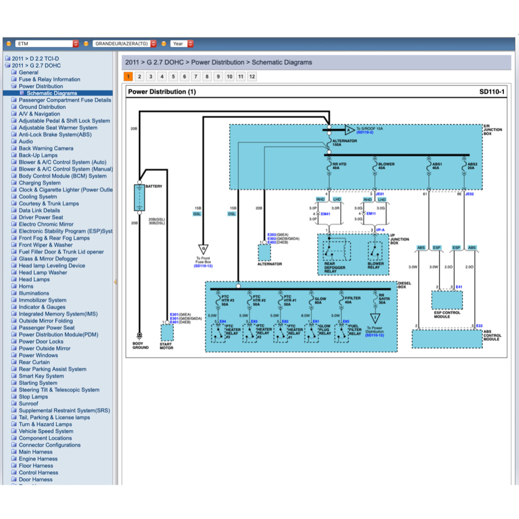 HYUNDAI GRANDEUR AZERA TG (2005-2011) ONLINE SERVICE WORKSHOP MANUAL - Image 10