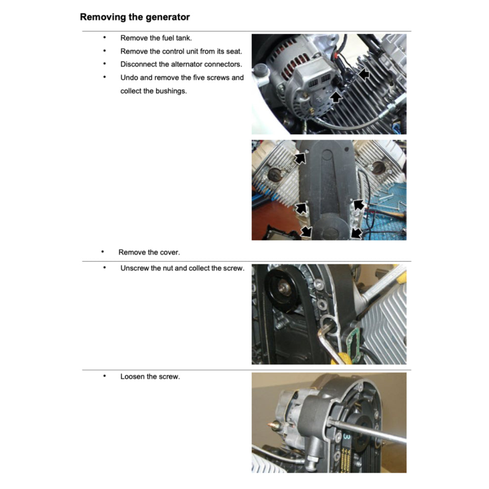 MOTO GUZZI STELVIO 4V/8V/NTX (2008+) SERVICE WORKSHOP MANUAL + PARTS CATALOGUE + OWNER'S MANUAL - Image 7