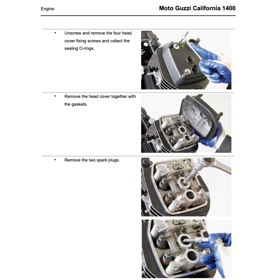 MOTO GUZZI CALIFORNIA 1400 (2013+) SERVICE WORKSHOP MANUAL + PARTS CATALOGUE + OWNER'S MANUAL - Image 8