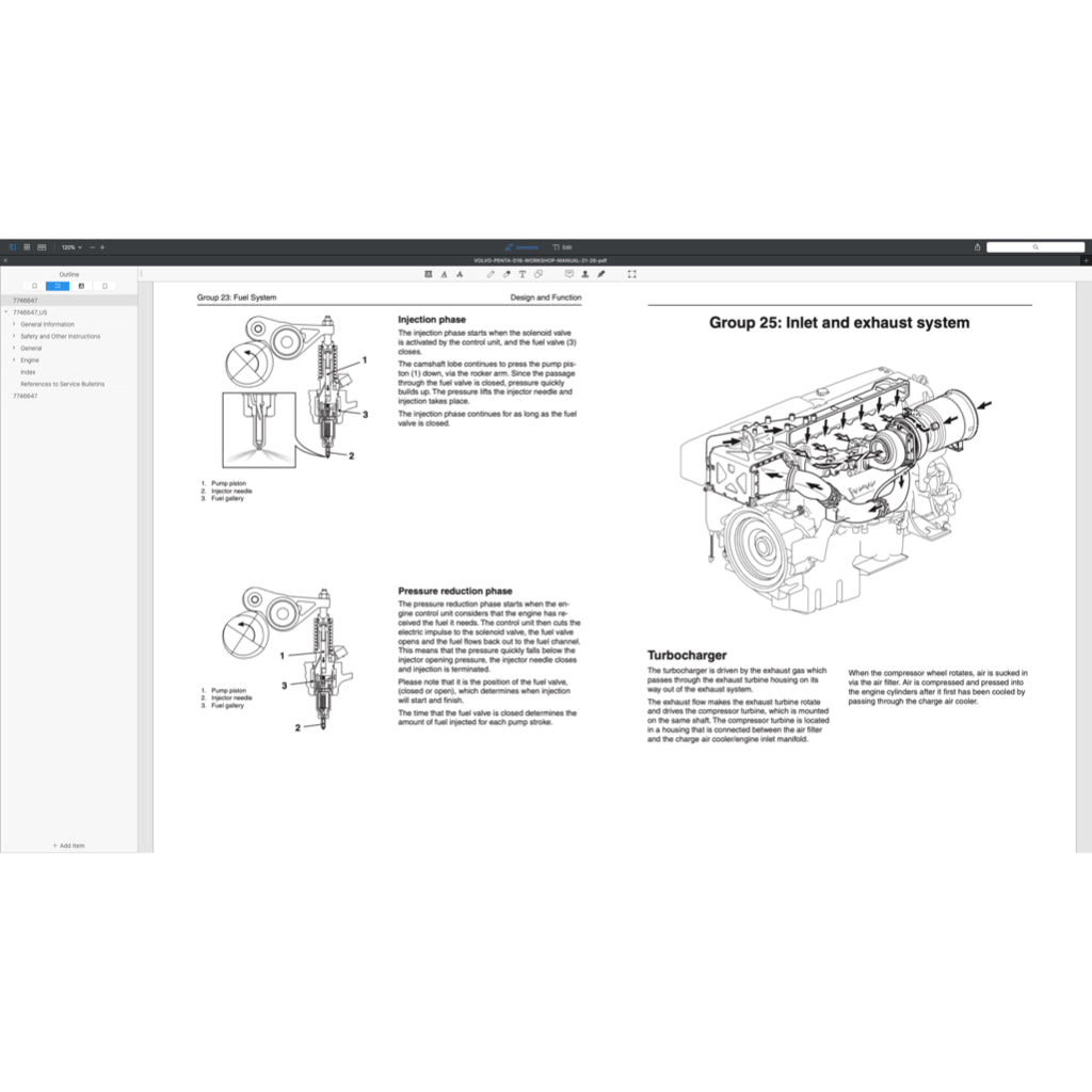 VOLVO PENTA DIESEL ENGINE D SERIES ( D3 D4 D6 D9 D12 D13 D16) SERVICE REPAIR WORKSHOP MANUAL - Image 4