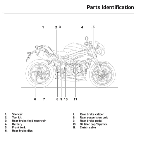 TRIUMPH SPEED TRIPLE 1050 RS (2018-2020) SERVICE MANUAL + OWNER'S MANUAL - Image 13