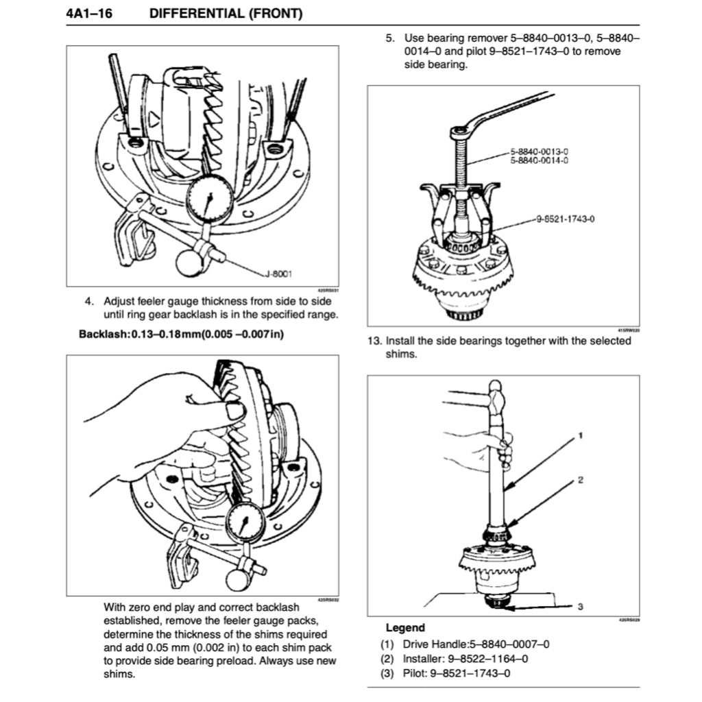 OPEL FRONTERA MK2 (1998-2005) SERVICE WORKSHOP MANUAL - Image 8