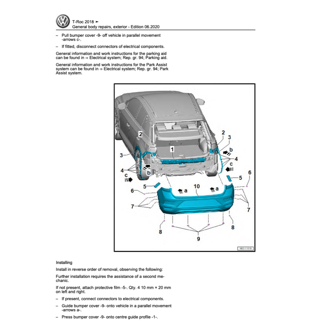 VW T-ROC A11 (2017+) SERVICE WORKSHOP MANUAL - Image 9