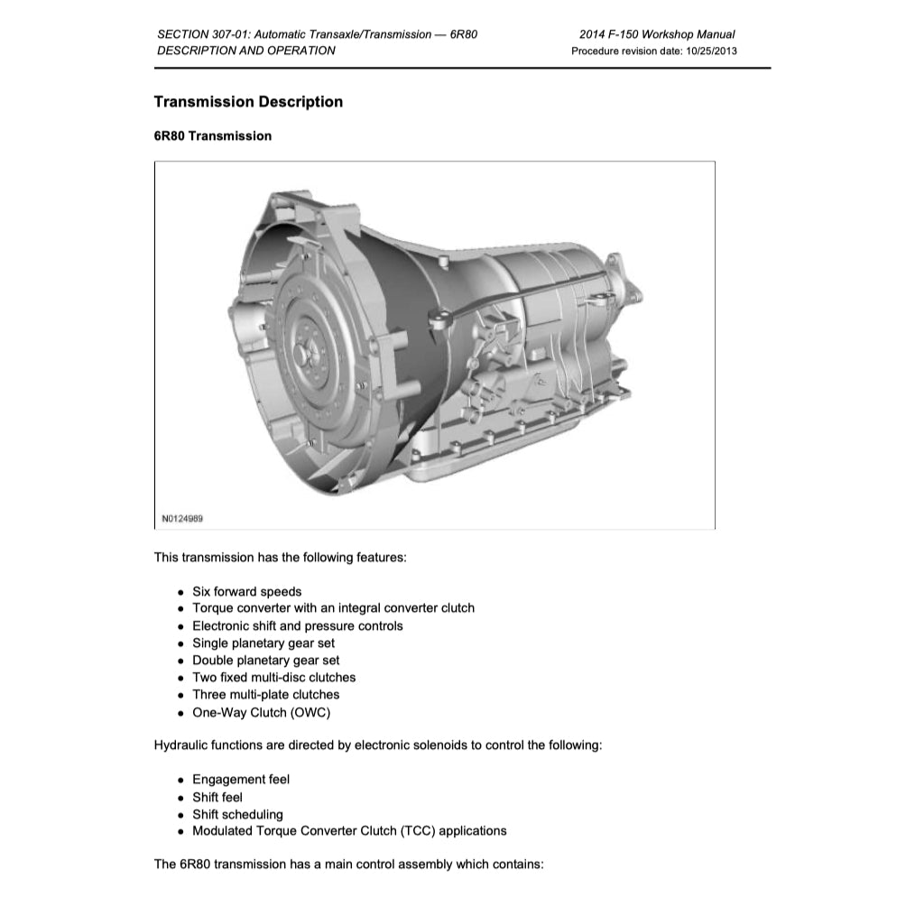 FORD F150 F-150 P415 (2009-2014) SERVICE WORKSHOP MANUAL - Image 6