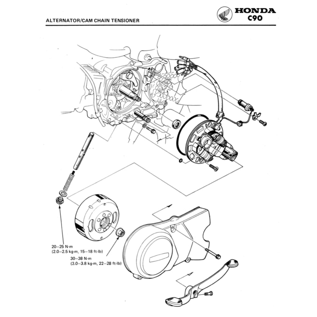 HONDA CUB90 C90 (1967-2002) SERVICE WORKSHOP MANUAL + PARTS CATALOGUE + OWNER'S MANUAL - Image 7