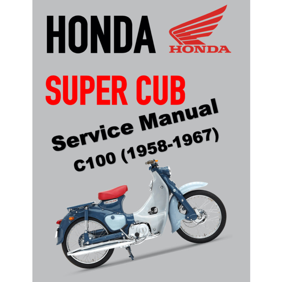 HONDA SUPER CUB C100 (1958-1967) SERVICE WORKSHOP MANUAL + PARTS CATALOGUE + OWNER'S MANUAL - Image 2