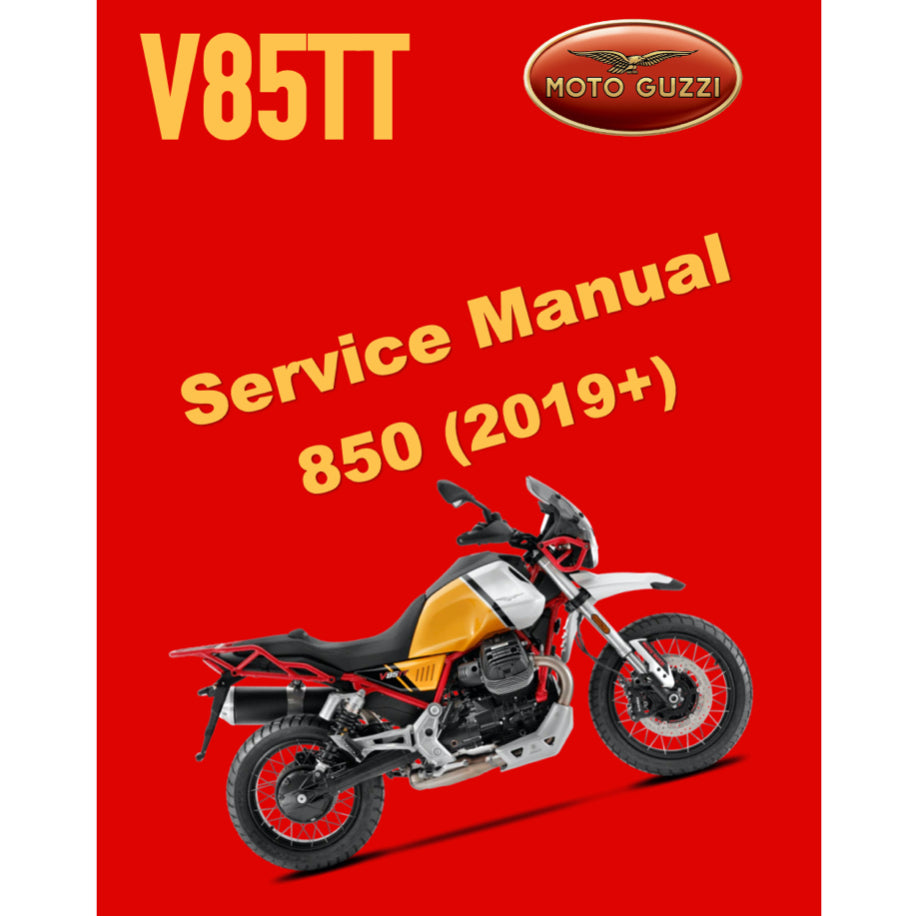 MOTO GUZZI V85TT 850 (2019+) SERVICE WORKSHOP MANUAL + PARTS CATALOGUE + OWNER'S MANUAL