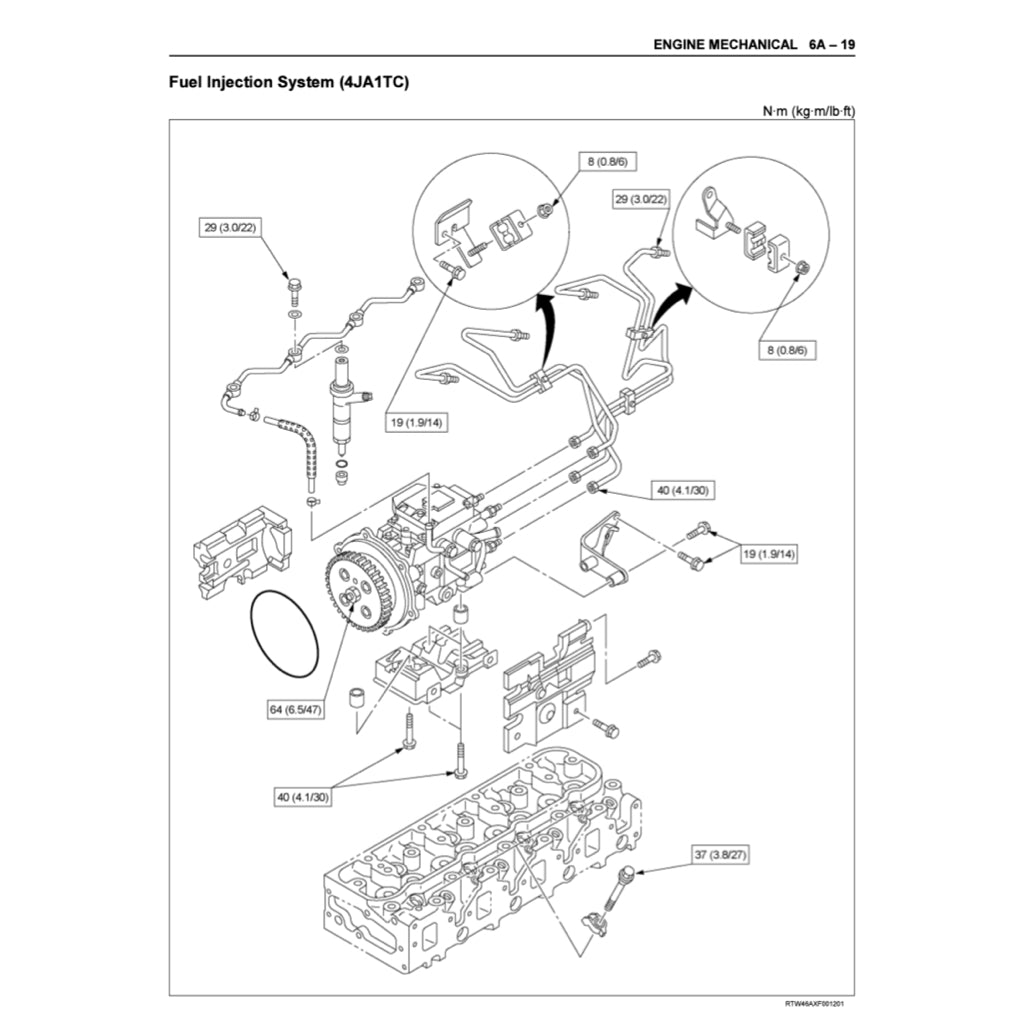 ISUZU ENGINE 4JA1 / 4JA1-TC / 4JH1 /4JH1-TC SERVICE WORKSHOP MANUAL - Image 3