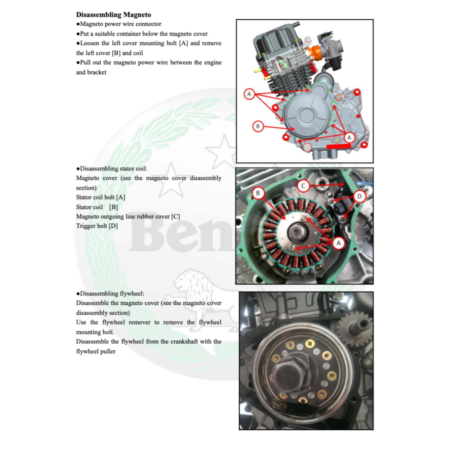 BENELLI TNT 135i (2017-2020) SERVICE WORKSHOP MANUAL + PARTS CATALOGUE + OWNER'S MANUAL - Image 10