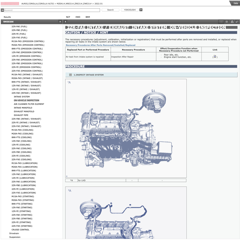 TOYOTA COROLLA ALTIS E210 (2018+) SERVICE WORKSHOP MANUAL - Image 8