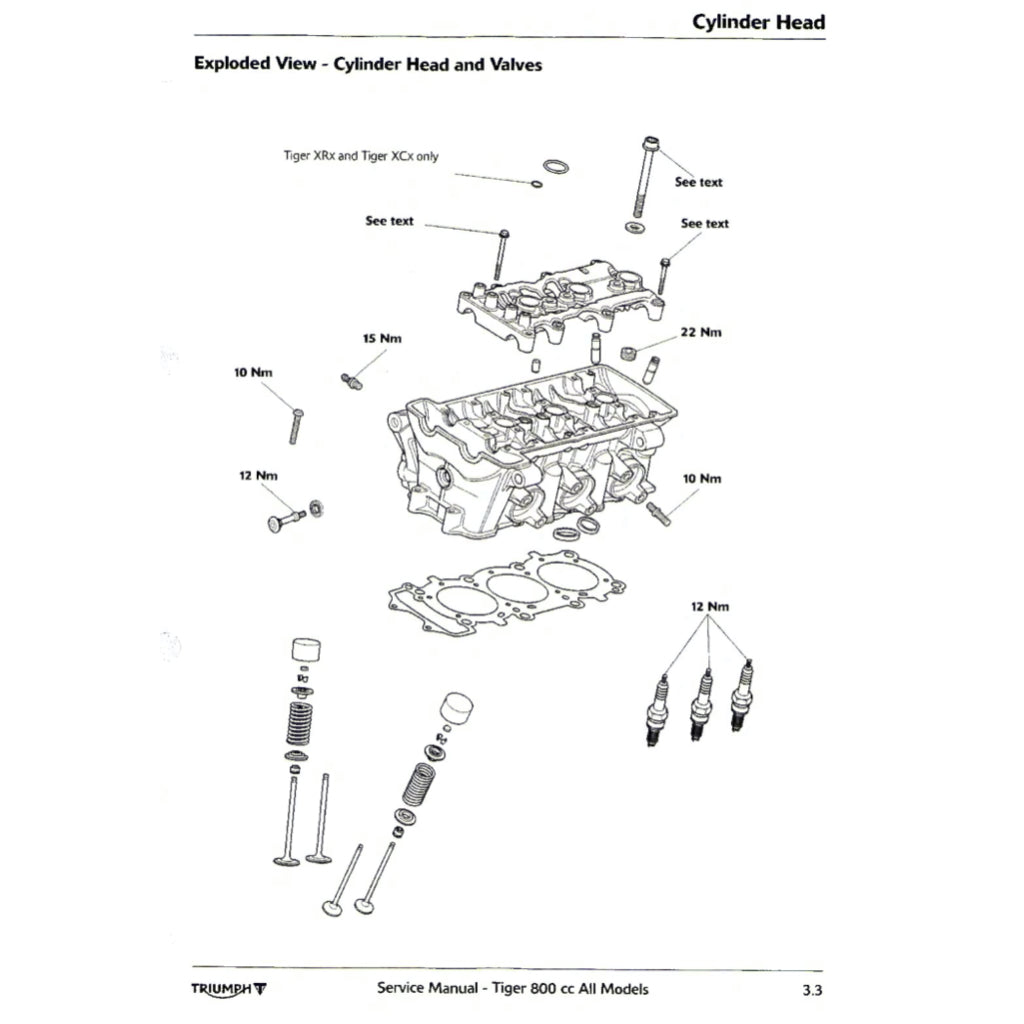 TRIUMPH TIGER 800XC/XCX/XRX (2015-2018) SERVICE WORKSHOP MANUAL + OWNER'S MANUAL - Image 7