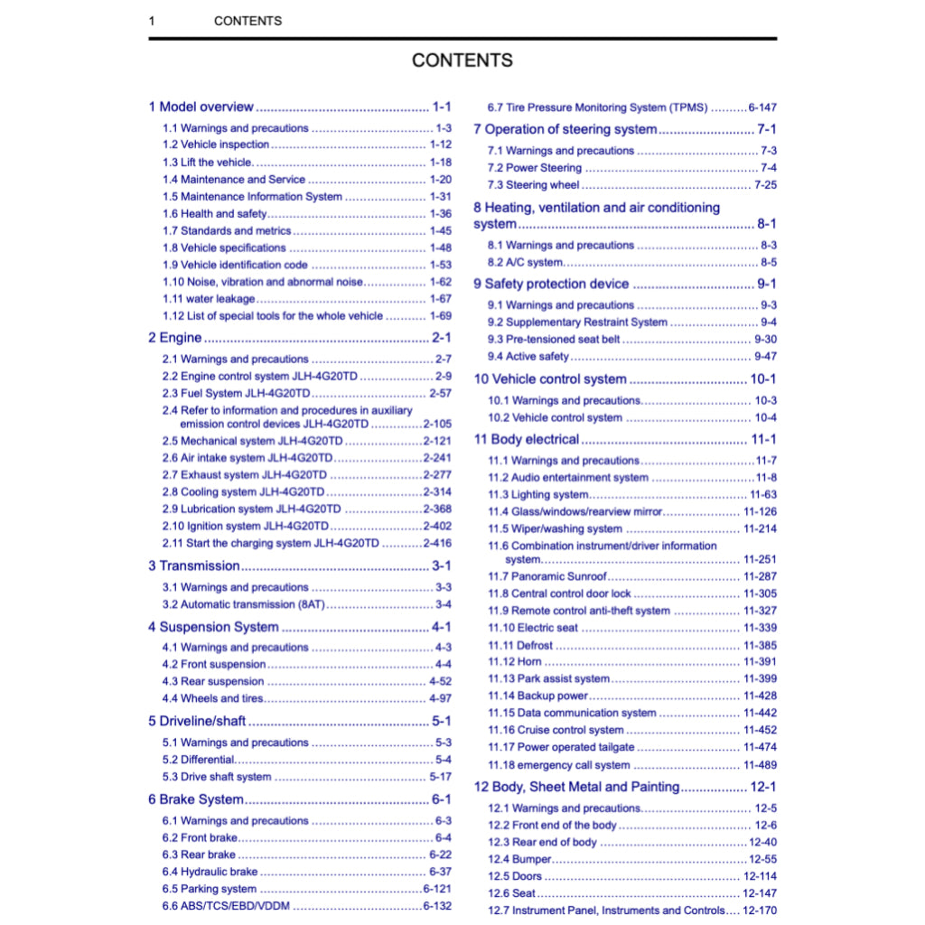 GEELY XINGYUE L / MONJAR0 KX11 (2022+) SERVICE WORKSHOP MANUAL - Image 3