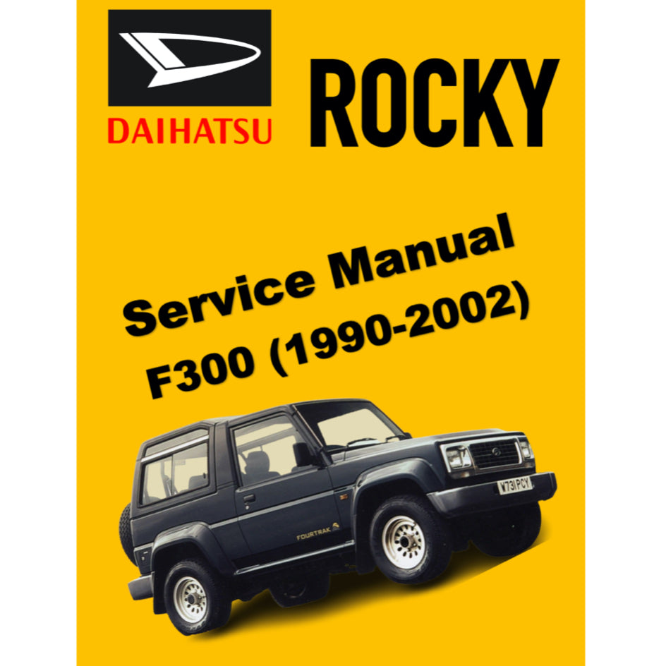DAIHATSU FEROZA ROCKY F300 (1990-2002) SERVICE WORKSHOP MANUAL - Image 2