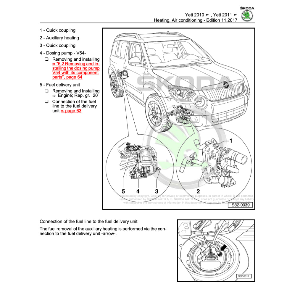 SKODA YETI 5L (2009-2017) SERVICE WORKSHOP MANUAL - Image 10