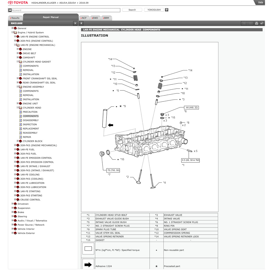 TOYOTA HIGHLANDER /KLUGER ASU50/GSU50 (2013-2019) ONLINE SERVICE WORKSHOP MANUAL - Image 5