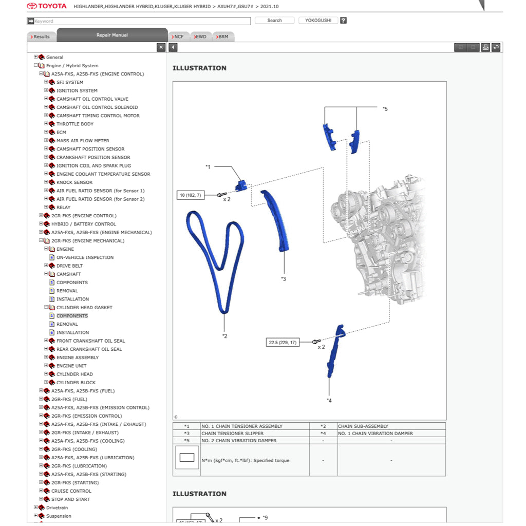 TOYOTA HIGHLANDER / KLUGER HYBRID (2020+) ONLINE SERVICE WORKSHOP MANUAL - Image 6
