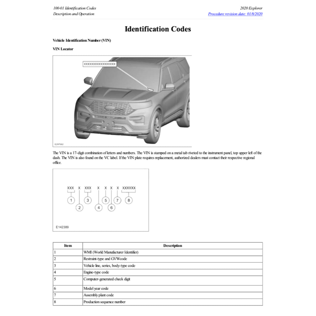 FORD EXPLORER U625 (2020+) SERVICE WORKSHOP MANUAL - Image 3