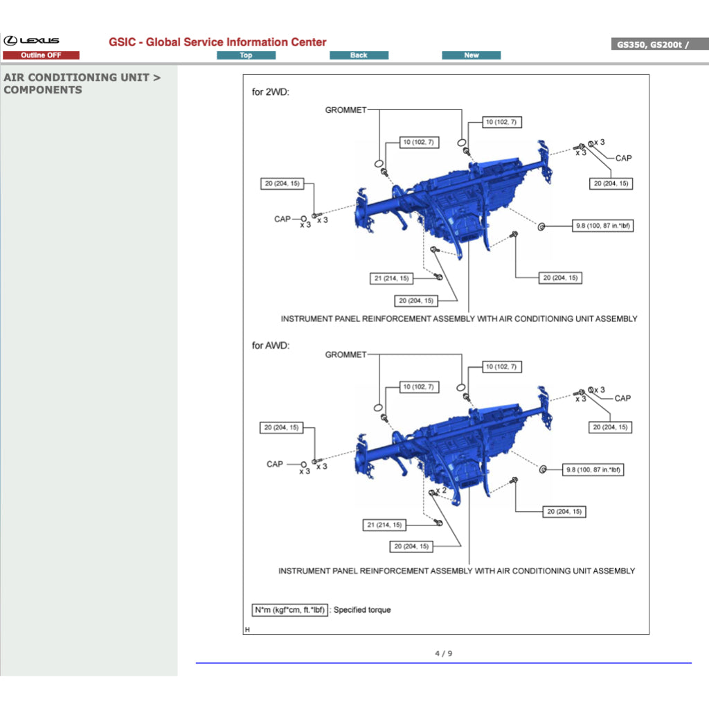 LEXUS GS200t (2015-2020) SERVICE WORKSHOP MANUAL - Image 9