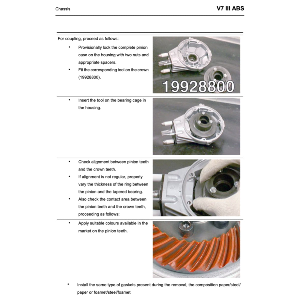 MOTO GUZZI V7 III E4 (2017-2021) SERVICE WORKSHOP MANUAL + PARTS CATALOGUE + OWNER'S MANUAL - Image 8
