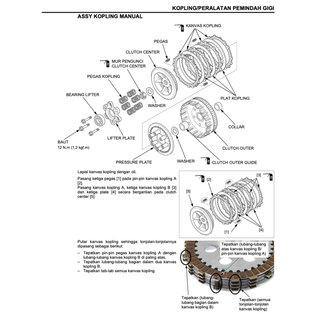 HONDA SUPRA 125 X HELM PGM-FI (2012+) SERVICE WORKSHOP MANUAL + PARTS CATALOGUE + OWNER'S MANUAL - BAHASA INDONESIA - Image 6