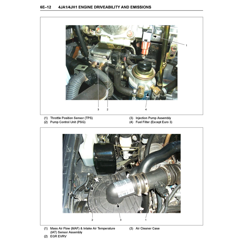 ISUZU ENGINE 4JA1 / 4JA1-TC / 4JH1 /4JH1-TC SERVICE WORKSHOP MANUAL - Image 5