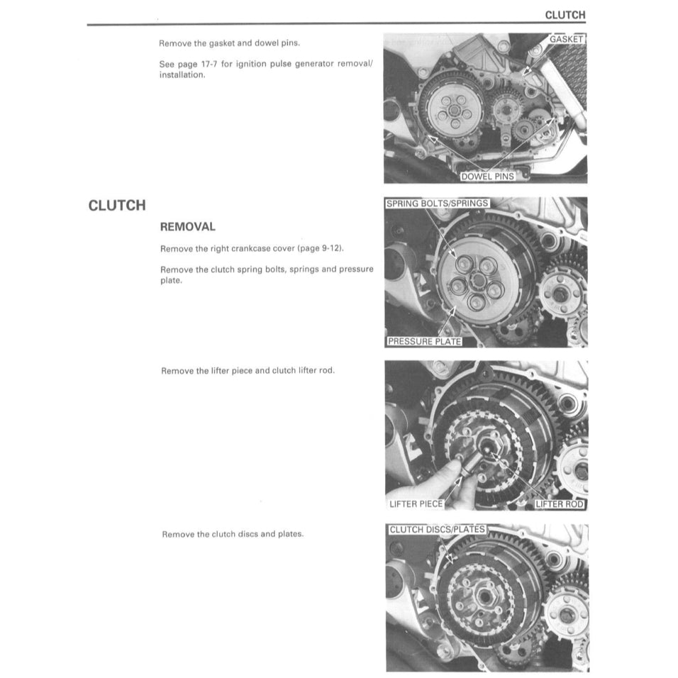 HONDA VFR800 Fi INTERCEPTOR (1997-2001) SERVICE WORKSHOP MANUAL + OWNER'S MANUAL - Image 10