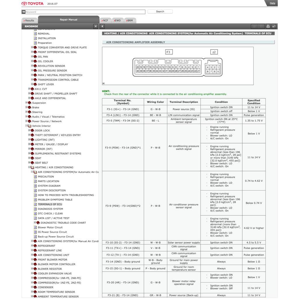TOYOTA VIOS/YARIS NCP 150 151 NSP 150 151 (2013-2022) ONLINE SERVICE WORKSHOP MANUAL - Image 9