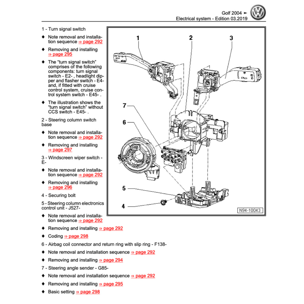VW JETTA A5 (2005-2010) SERVICE WORKSHOP MANUAL - Image 8