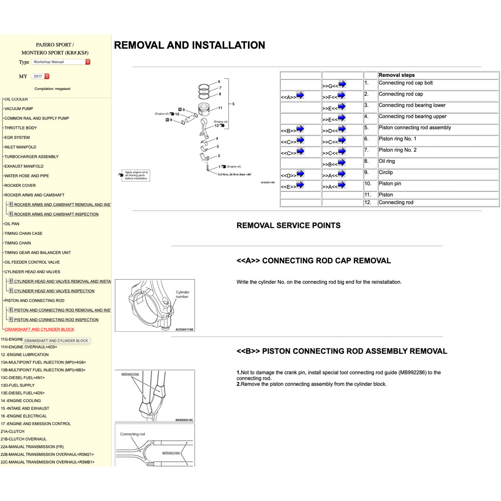 MITSUBISHI PAJERO SPORT (2016+) ONLINE SERVICE WORKSHOP MANUAL - Image 4