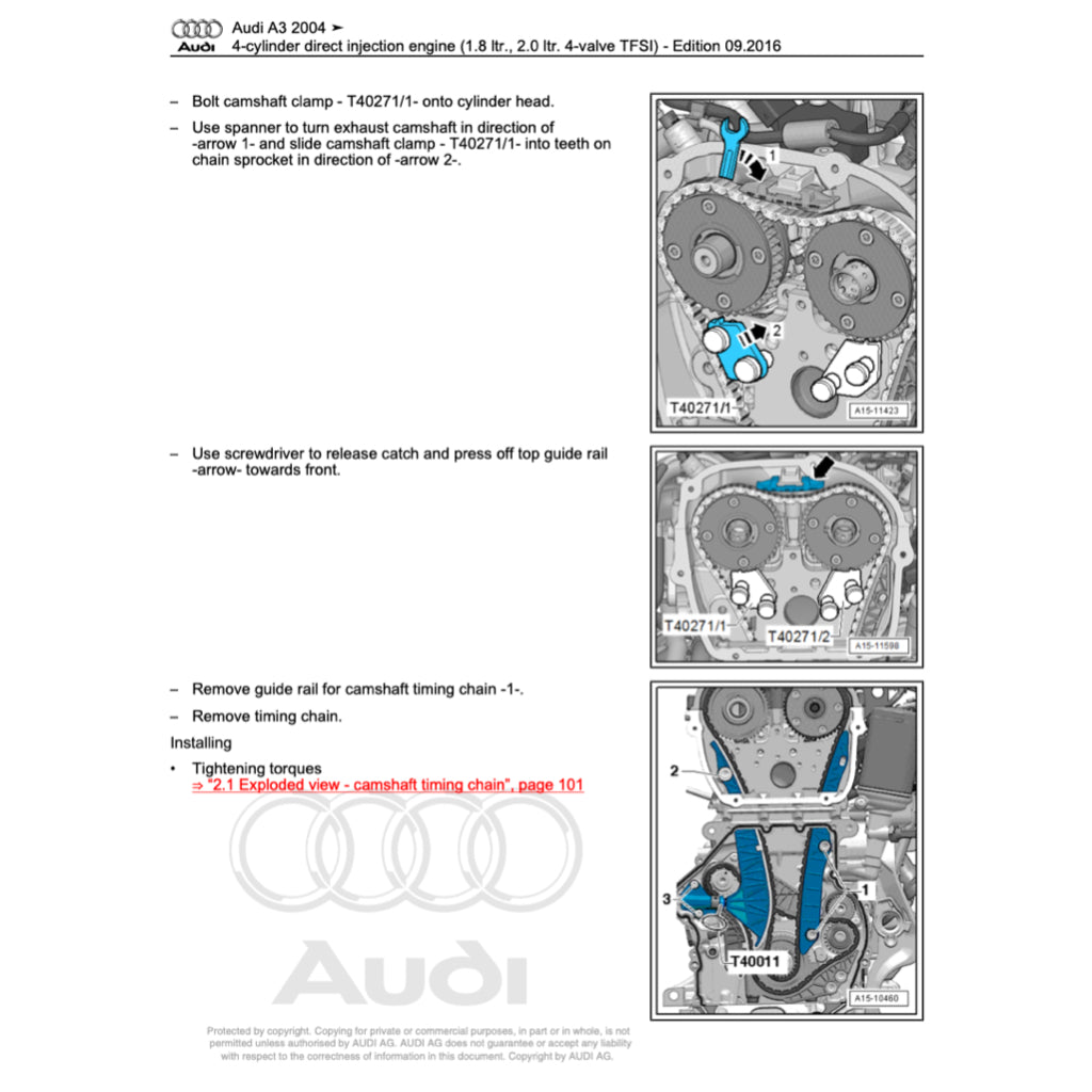 Audi A3 8P (2003-2012) SERVICE WORKSHOP MANUAL - Image 7