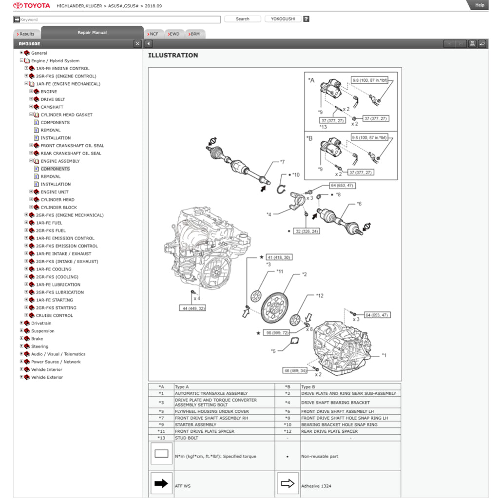 TOYOTA HIGHLANDER /KLUGER ASU50/GSU50 (2013-2019) ONLINE SERVICE WORKSHOP MANUAL - Image 4
