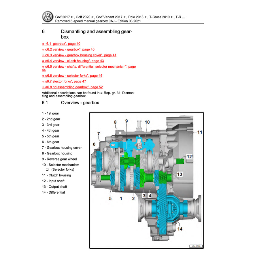 VW T-CROSS C11 (2019+) SERVICE WORKSHOP MANUAL - Image 8