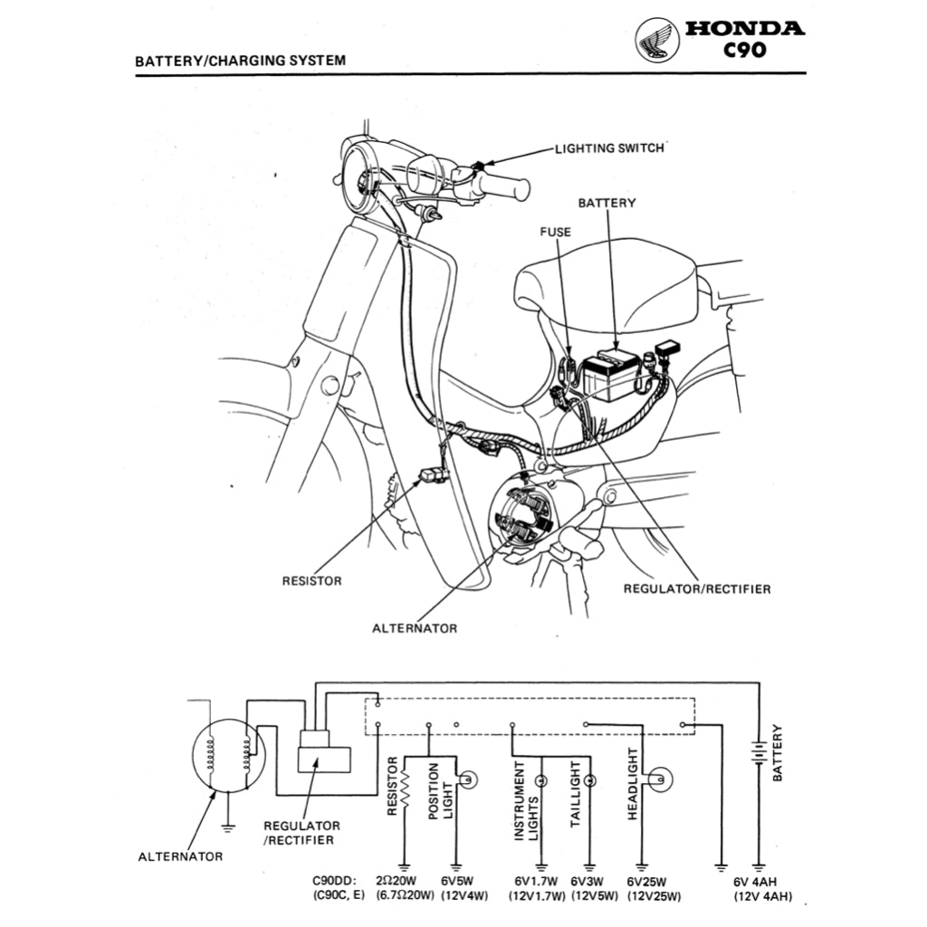 HONDA CUB90 C90 (1967-2002) SERVICE WORKSHOP MANUAL + PARTS CATALOGUE + OWNER'S MANUAL - Image 8