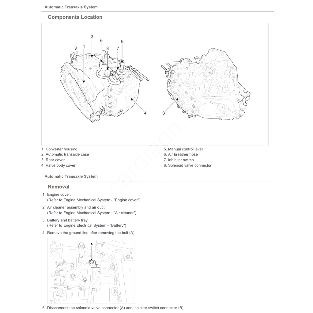 HYUNDAI GRANDEUR AZERA HG (2011-2017) SERVICE WORKSHOP MANUAL - Image 6