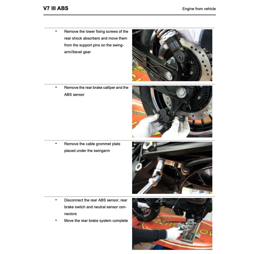 MOTO GUZZI V7 III E4 (2017-2021) SERVICE WORKSHOP MANUAL + PARTS CATALOGUE + OWNER'S MANUAL - Image 7