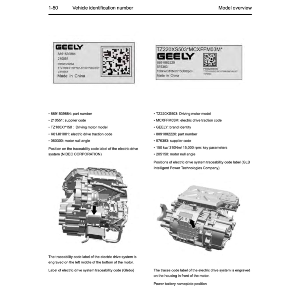 GEELY GEOMETRY-C (2023+) SERVICE WORKSHOP MANUAL - Image 6