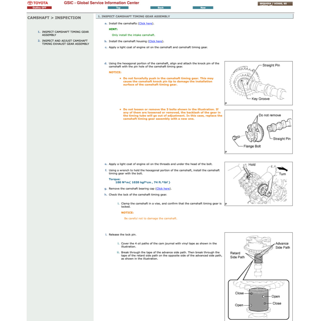 TOYOTA SEQUOIA UCK60/65 (2008-2022) ONLINE SERVICE WORKSHOP MANUAL - Image 5