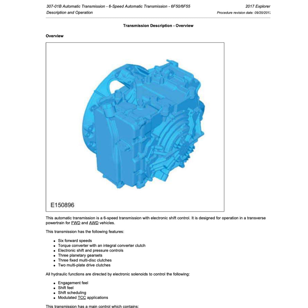 FORD EXPLORER U502 (2011-2019) SERVICE WORKSHOP MANUAL - Image 7