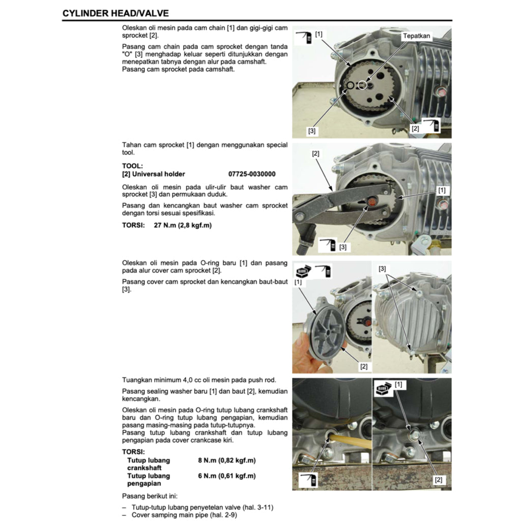 HONDA SUPRA 125 X HELM PGM-FI (2012+) SERVICE WORKSHOP MANUAL + PARTS CATALOGUE + OWNER'S MANUAL - BAHASA INDONESIA - Image 8