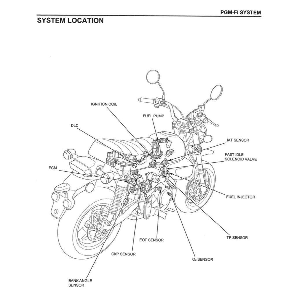 HONDA MONKEY Z125 (2019+) SERVICE WORKSHOP MANUAL + PARTS CATALOGUE + OWNER'S MANUAL - Image 10