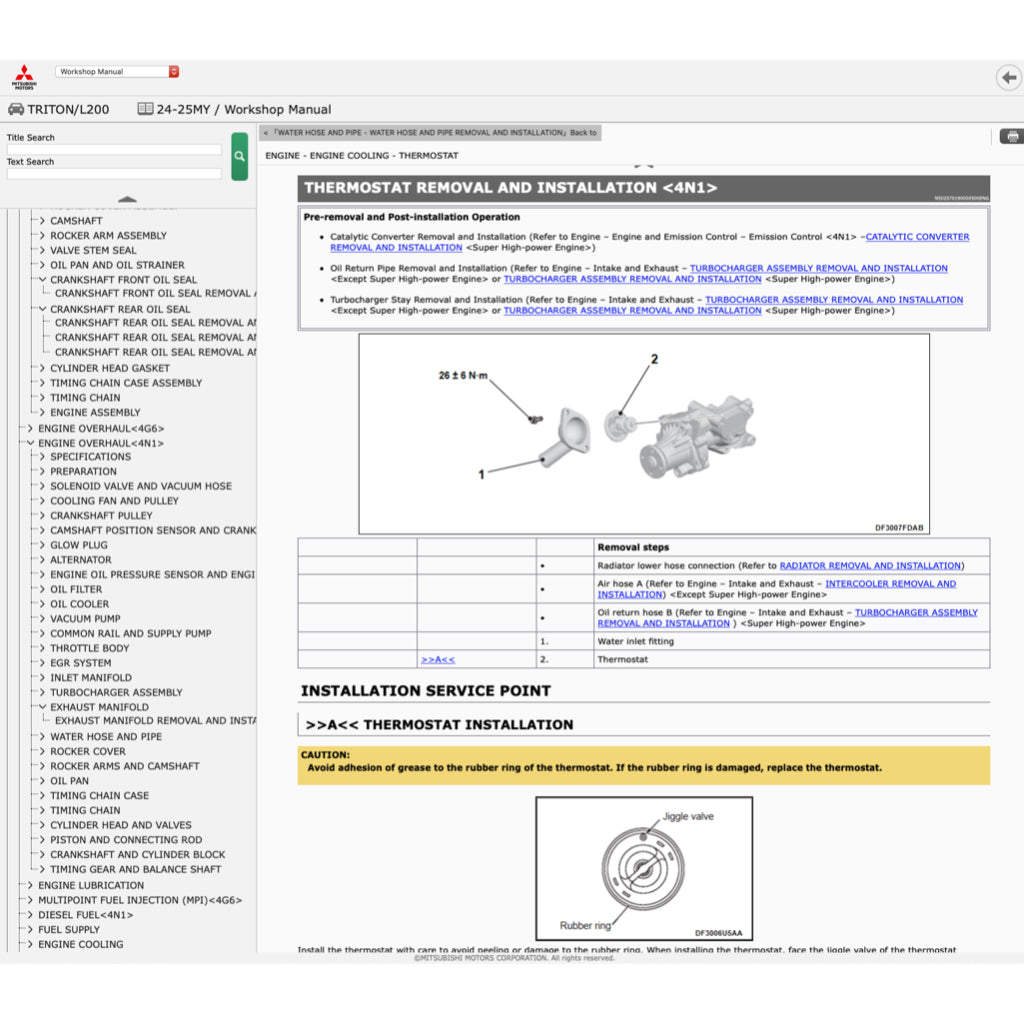 MITSUBISHI TRITON L200 LA/LB/LC (2024+) ONLINE SERVICE WORKSHOP MANUAL - Image 4