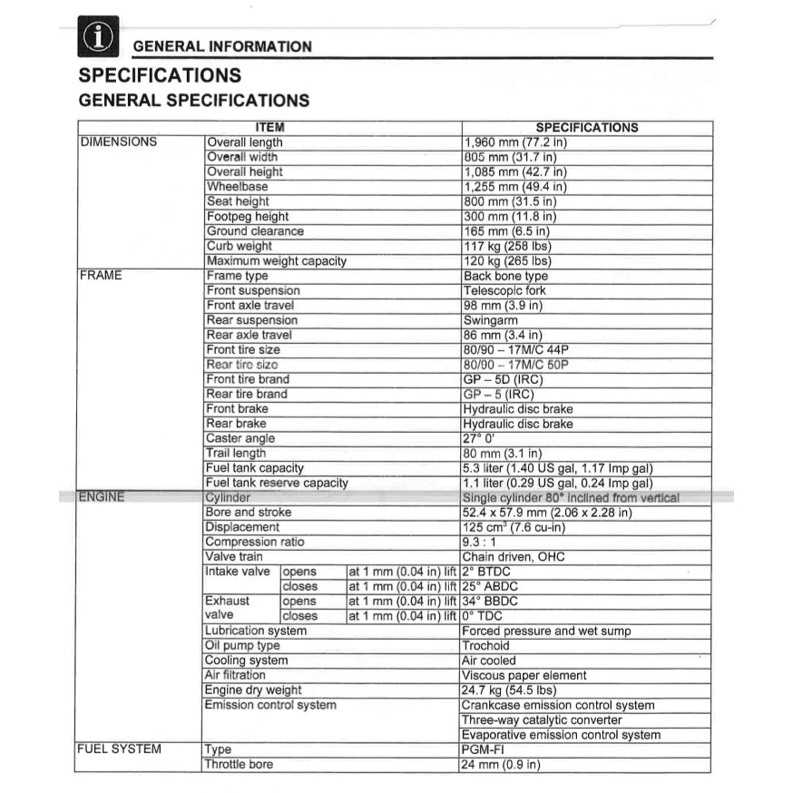 HONDA HUNTER CUB CT125 TRAIL 125A (2021+) SERVICE WORKSHOP MANUAL + PARTS CATALOGUE + OWNER MANUAL - Image 5