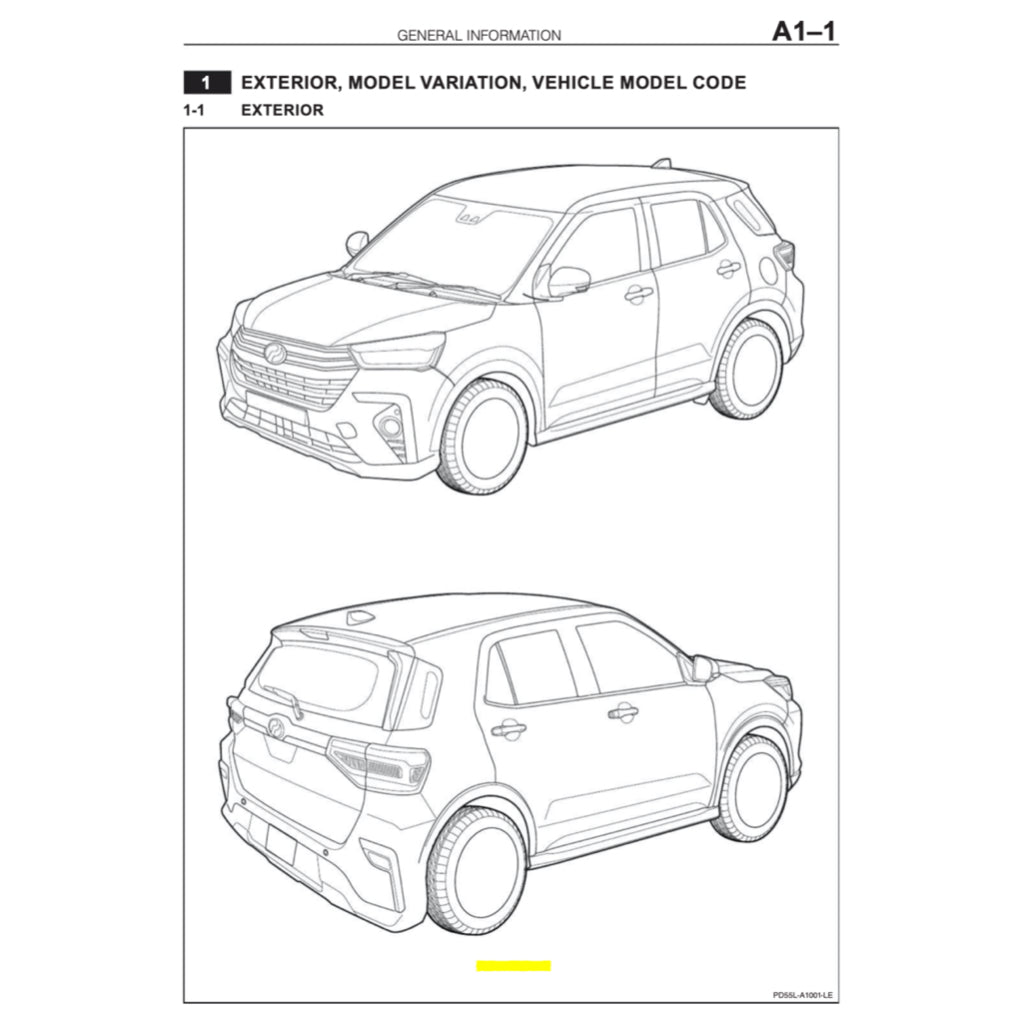 TOYOTA RAIZE A250 (2021+) SERVICE WORKSHOP MAUNUAL - Image 4