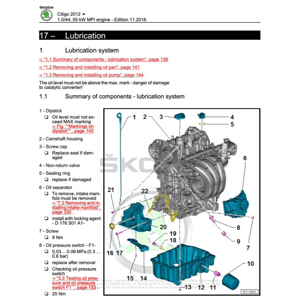 SKODA CITIGO (2011-2020) SERVICE WORKSHOP MANUAL - Image 6