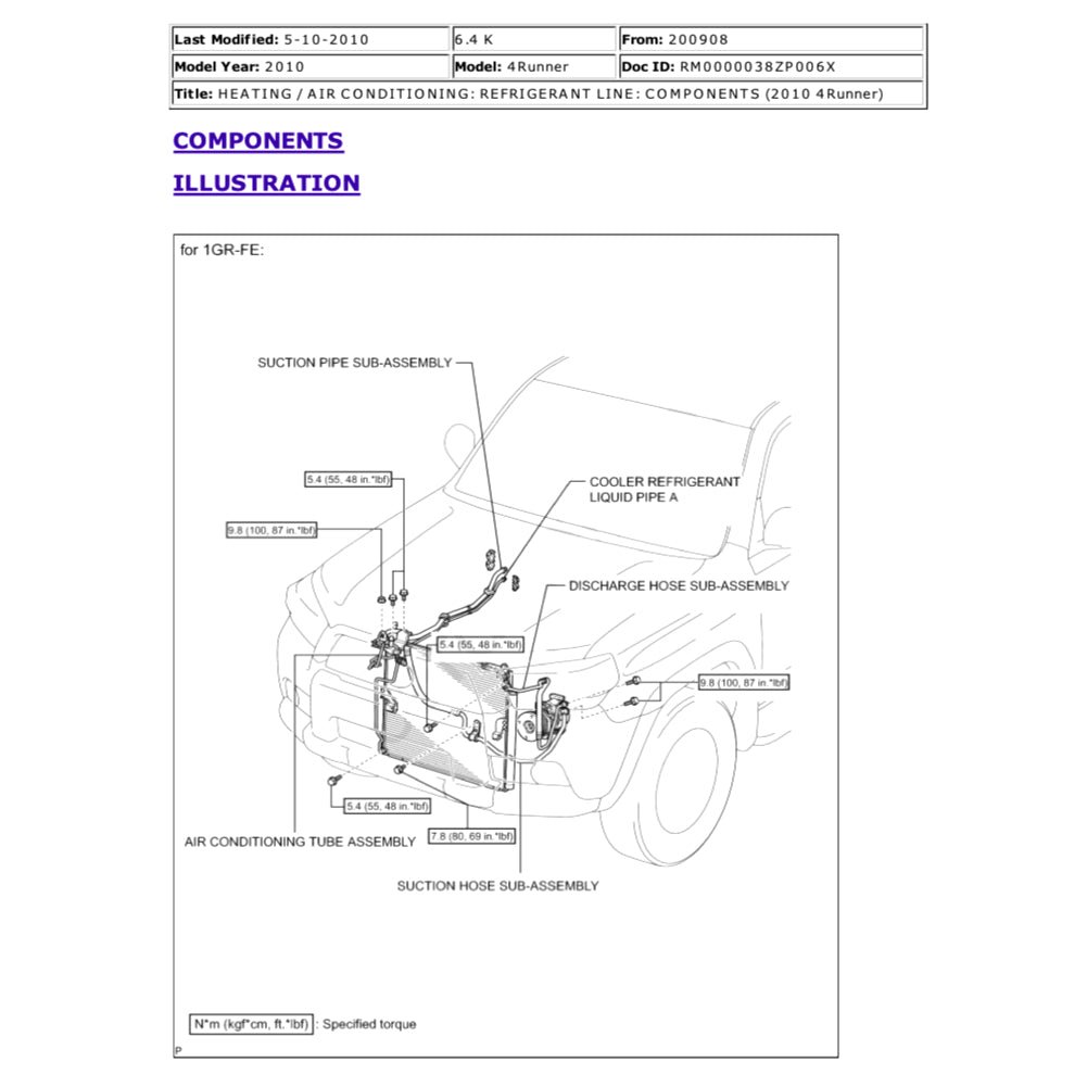 TOYOTA 4RUNNER TRN280 GRN280-285 (2010-2016) SERVICE WORKSHOP MANUAL - Image 9