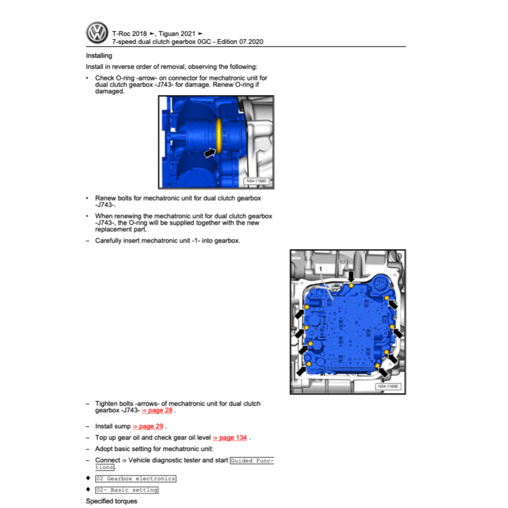 VW T-ROC A11 (2017+) SERVICE WORKSHOP MANUAL - Image 7