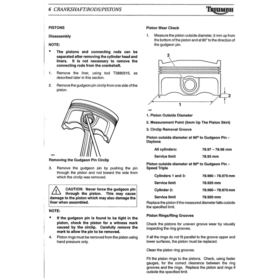 TRIUMPH SPEED TRIPLE (2002-2004) SERVICE WORKSHOP MANUAL + OWNER'S MANUAL - Image 5